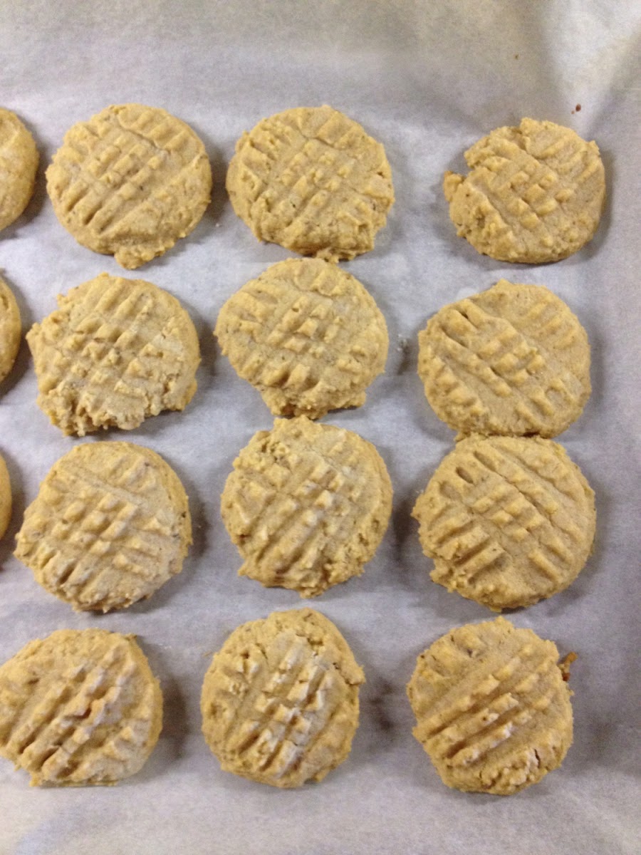 Gluten, sugar, dairy and nut free 'peanut butter' cookies