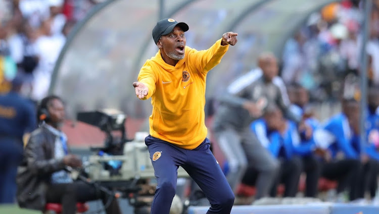 Kaizer Chiefs coach Arthur Zwane reacts during the DStv Premiership Soweto derby against Orlando Pirates at FNB Stadium in Johannesburg, October 29 2022. Picture: SAMUEL SHIVAMBU/BACKPAGEPIX