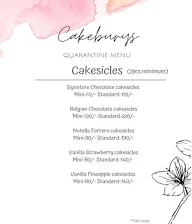 Cakeburys menu 2