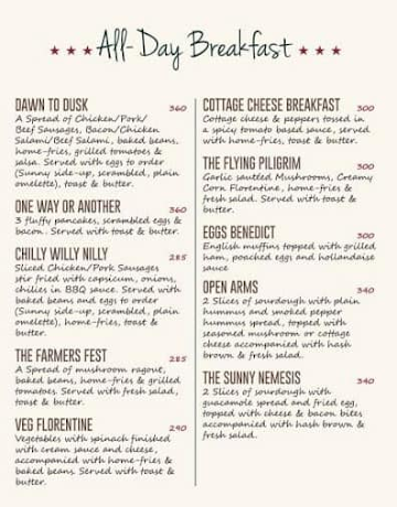 154 Breakfast Club menu 