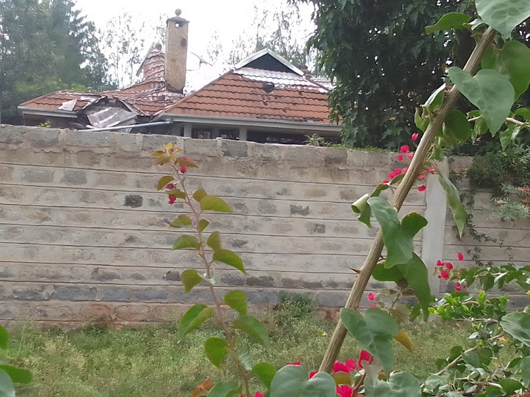 The house where a man burnt himself to death on Wednesday morning in Kitengela's Chuna Estate.