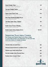 Quarters Pauva Bar menu 4