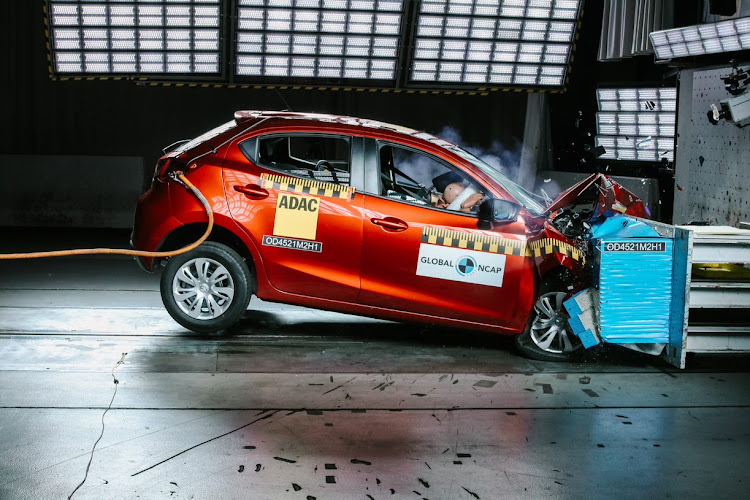 The Mazda 2 suffered a backrest failure in the crash test.