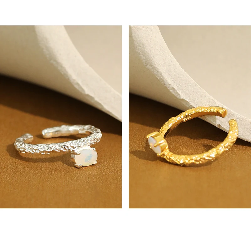 Title 4, Bague femme design texture tempérament de niche...