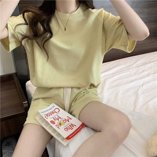 Title 5, All-matching solid color two-piece set for effo...