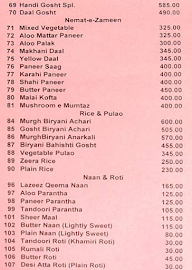 Dilli Dastarkhwan menu 2