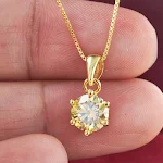Yellow Moissanite Necklace