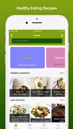 Screenshot Healthy Eating Recipes