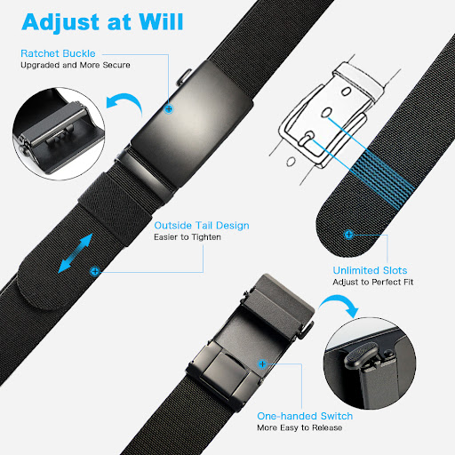 Title 8, Mens Outdoor Sports Nylon Automatic Buckle Bel...