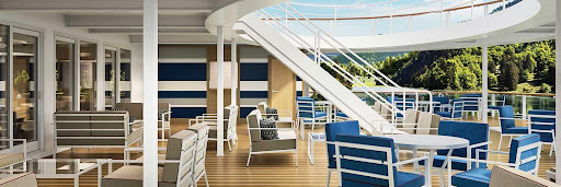 A look at the exterior of the Sky Lounge on the river ship American Symphony. 