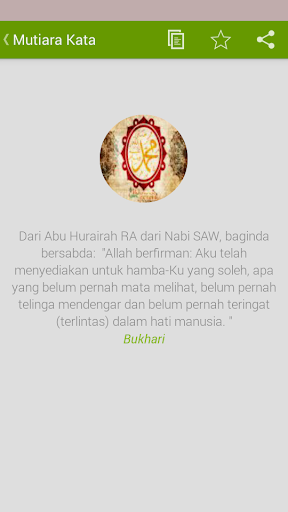 Mutiara Kata dan Hadith