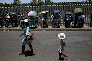 Johannesburg. Hundreds of people are queuing in the blazing sun outside the University of Johannesburg to enquire if they have been accepted to study or if they can change their courses on January 8, 2018. 