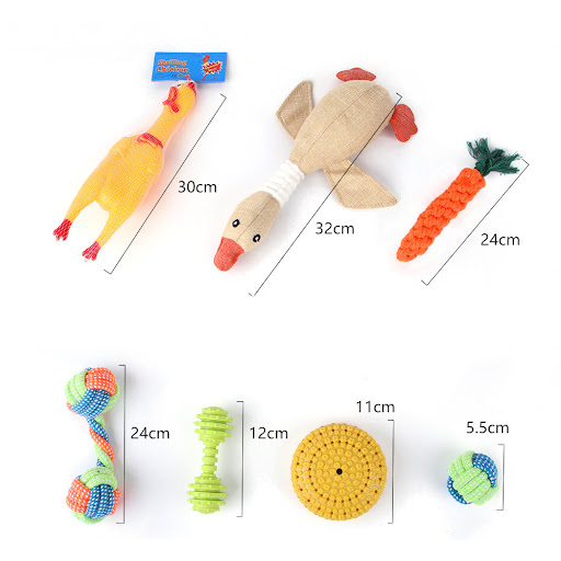 Title 1, Pet Dog Cotton Rope Bite Resistant Plush Teeth ...