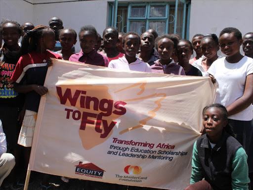 Past beneficiaries of the 'Wings to fly' project. /Monicah Mwangi