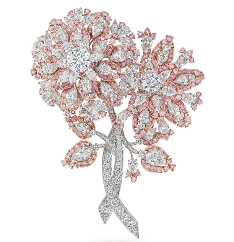 pink and white diamond jewelry