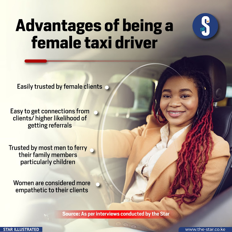 Advantages of being a female taxi driver.