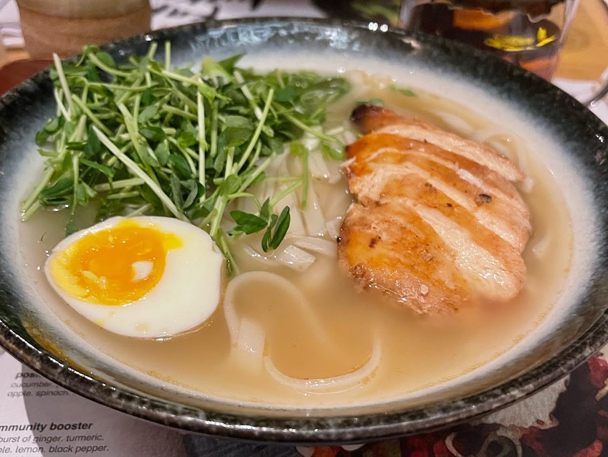 Chicken Ramen with Rice Noodles