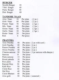 Parhar Cafe menu 1