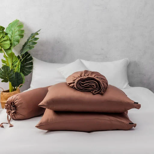 Bộ Ga Gối 4 Món Gòn Bedding Lụa Tencel 60s Cao Cấp Màu Trơn 1m8x2m 1m6x2m
