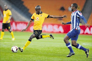 ON THE BALL: Knowledge Musona and Thokozani Sekotlong during the Absa Premiership match between Kaizer Chiefs and Maritzburg United  at FNB Stadium  on Saturday Photo: Gallo Images