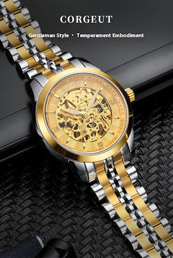 Title 1, Mens Hollow-out Full-automatic Mechanical Watc...