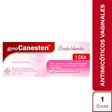 Gynocanesten Clotrimazol 500 mg Bayer Caja x 1 Óvulo  