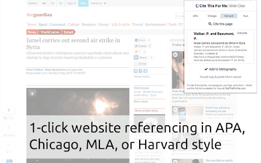 Cite This For Me: Web Citer