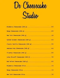 De Cheesecake Studio menu 1