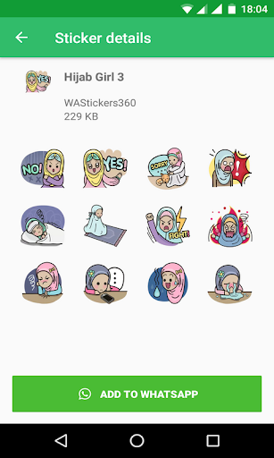 Hijab Girl Stickers for WhatsApp 2019 free Sticker