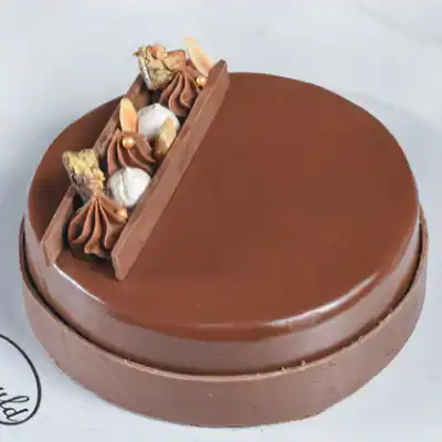Silk Chocolate Almond Crunch Cake