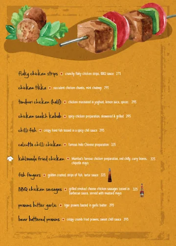 The Beer Cafe menu 