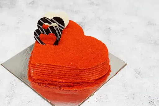 Red Velvet Heart Shape Cake