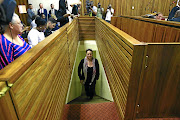 Vicki Momberg comes up from the cells before being sentenced in the Randburg Magistrate's Court. File photo.