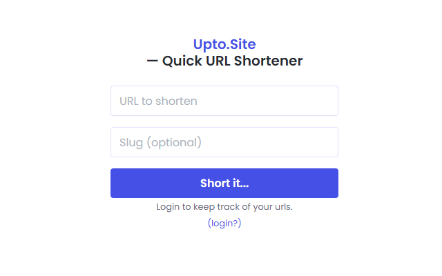 Upto.Site URL Shortener Preview image 1