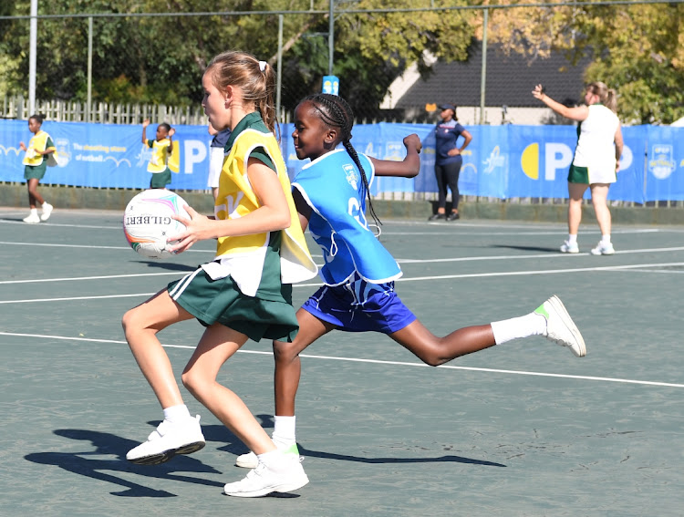 Girls show off their skills during the Pep mini netball launch in Johannesburg on Tuesday.