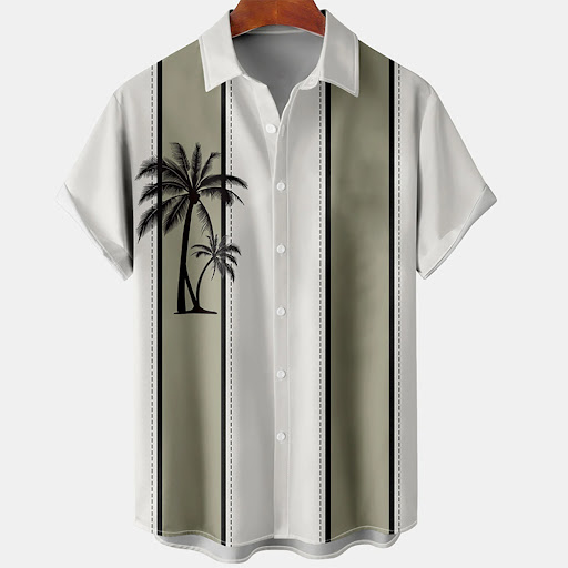 Title 12, Fashionable Casual Shirt with 3D Digital Printi...