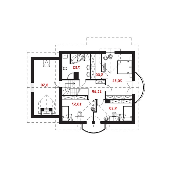 Isabela - Rzut poddasza