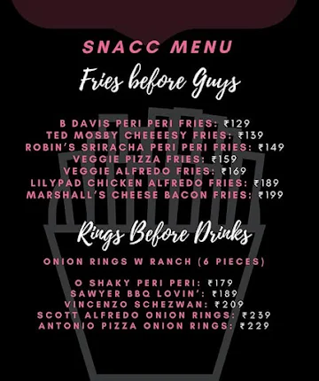 Your Sugar Daddy Cafe menu 