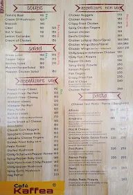 Cafe Kaffea menu 1