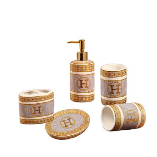 Bộ Set Nhà Tắm Bắc Âu Heritage Bathroom Set (5 Chi Tiết Như Ảnh)