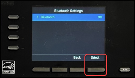 Select Bluetooth