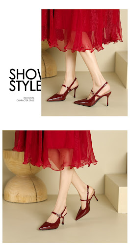 Title 10, French Style Hollow High Heels Sandals with Poi...