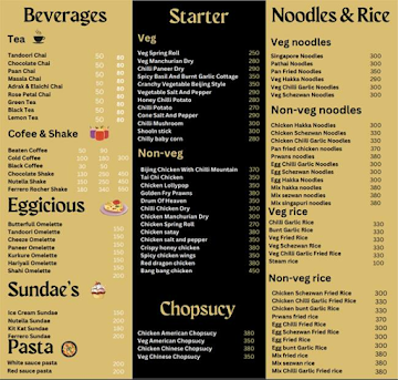 Born Hungry menu 