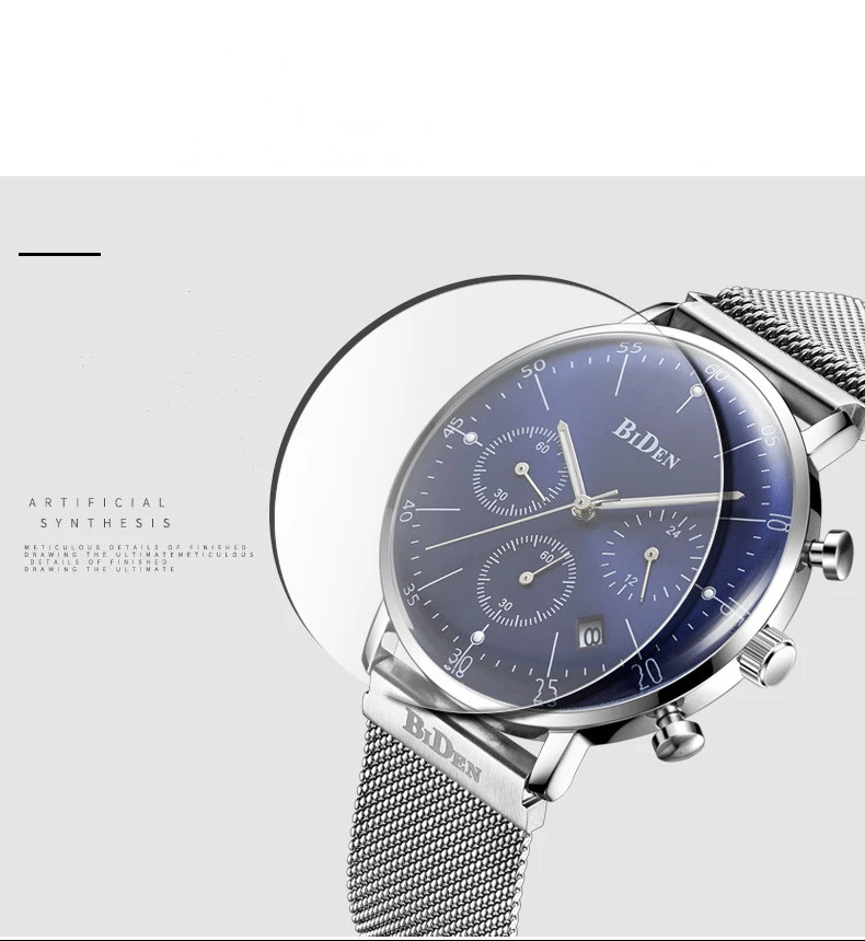 Title 2, Montre homme Biden, dropshipping, bracelet en m...