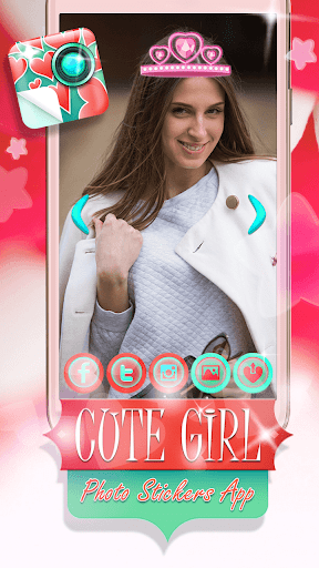 Cute Girl Photo Stickers App