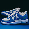 louis vuitton x nike "air force 1" by virgil abloh - white / team royal