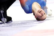 Hungary’s Ioulia Chtchetinina and Mark Magyar in action during the ice dance (free dance) at the ISU Grand Prix of Figure Skating in Sochi, Russia. 