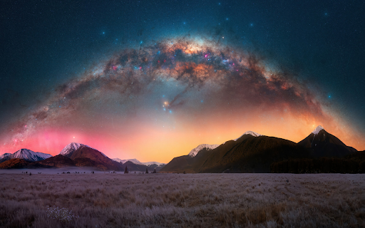 Milky Way Over the Snowy Peaks Preview 1