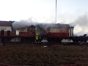 Disused train carriages caught fire in Cape Town on Thursday.