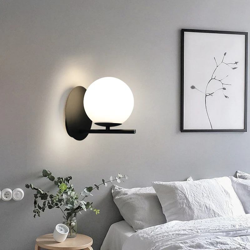 Nordic Aisle Copper Glass Wall Lamp